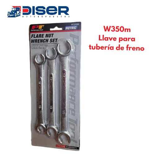 [W350M] LLAVES PARA TUBERIAS DE FRENO (3PZ) / 10-12/13-14/15-17